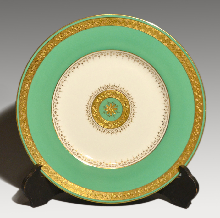 アンティーク ミントン&ティファニー　金彩　アシッド・ゴールド　プレート 皿　1920～30年