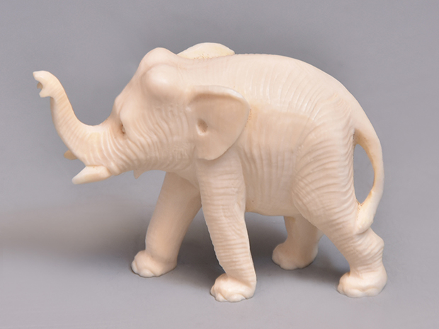 象牙風 象牙調 置物 5点セット 彫刻 顔 象 カバ 動物【NK8413】 - 家具 