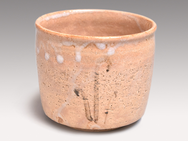 窯印のある窯道具半筒茶碗 古美術 古道具 アンティーク-