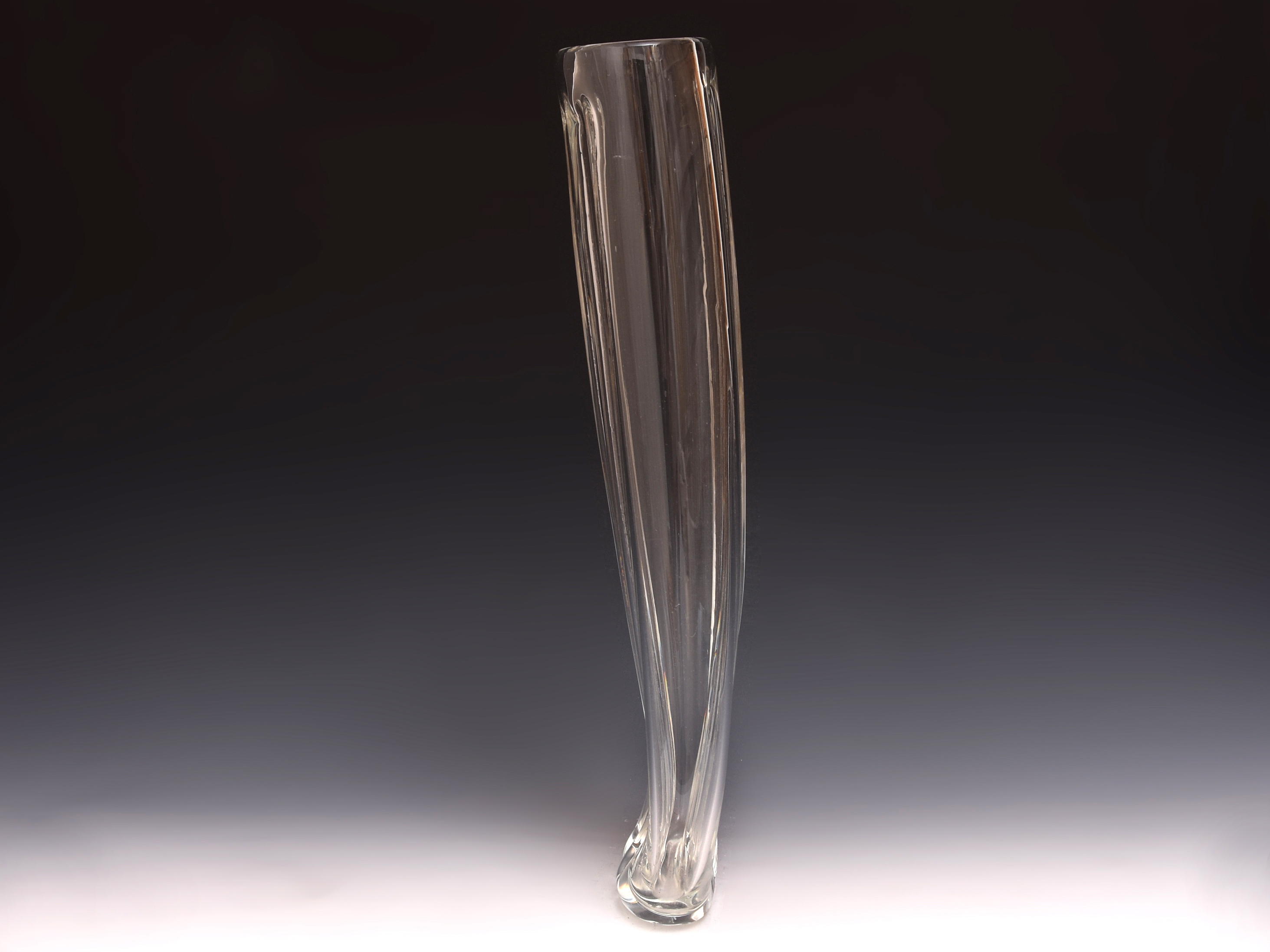 淡島雅吉（造） しづくガラス 花瓶 高さ：48.5cm