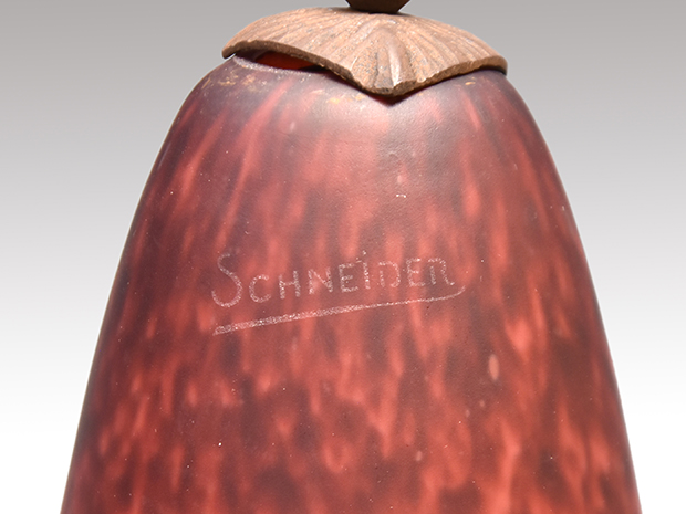 フランス SCHNEIDER/シュナイダー 鍛鉄台 テーブルランプ アールデコ 1925-30年頃