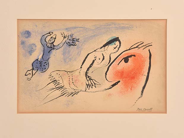 シャガール オリジナルリトグラフ 「Marc Chagall - Que 1960 vous apporte joie et sante」